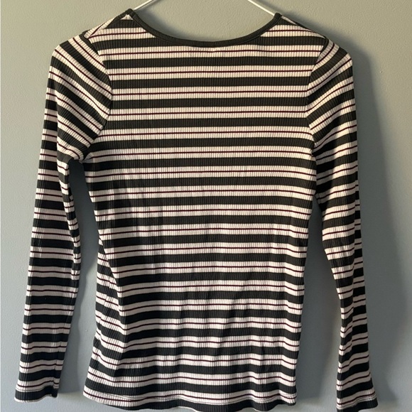 Cat & Jack girls long sleeve striped top. Size 10/12 - Picture 7 of 7
